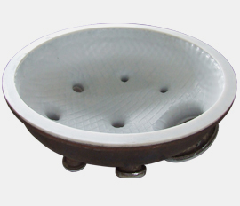 Steel lining PE end socket